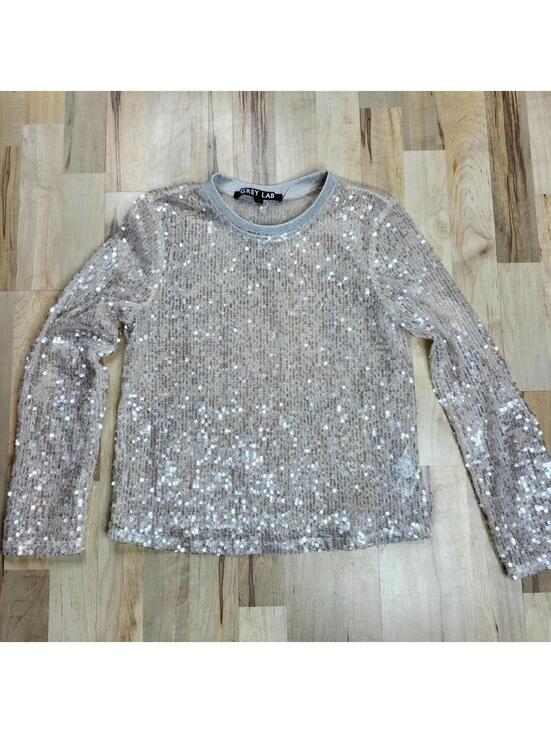 Grey Lab Tops - Grey Lab Women's Sequin Lightweight Blouse - Sparkle and Shine Small